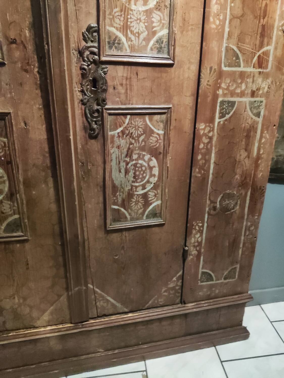 Doors of the old Alsatian wardrobe