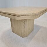 Side table in travertine, 1980s
