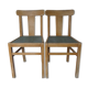 2 chaises de ferme en bois vintage