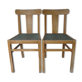 2 chaises de ferme en bois vintage