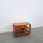Chariot audio en teck danois avec tiroir meuble TV vintage