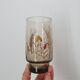 6 large smoked brown glasses
