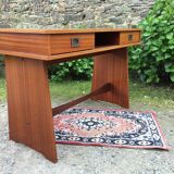 Vintage teak marine desk with 2 drawers.