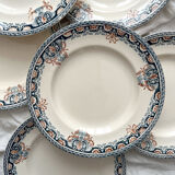 6 ironstone dinner plates “Diderot” Longwy