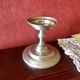 Candle holder prick candle in tin punch lion standing