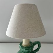 Lampe bougeoir en céramique verte 