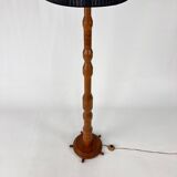 French Modernist Oak Floorlamp, 1960s