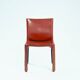 Cassina cab 412 by Mario Bellini in Burgundy dining chairs, 6