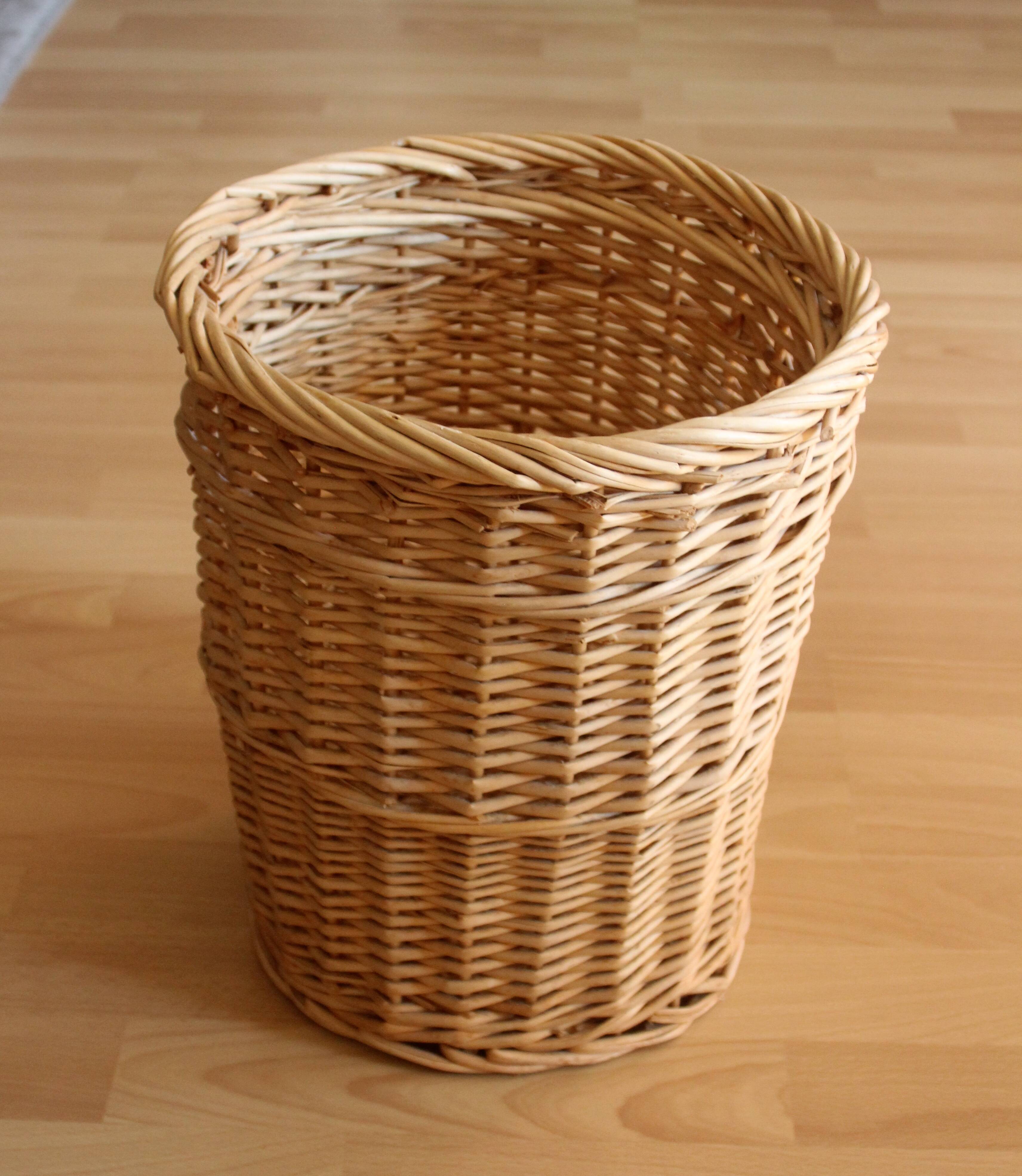 Porte-parapluie en osier fait main - Vintage