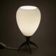 Vintage 1990s Opaline Glass Rocket-Shaped Mushroom Table Lamp.