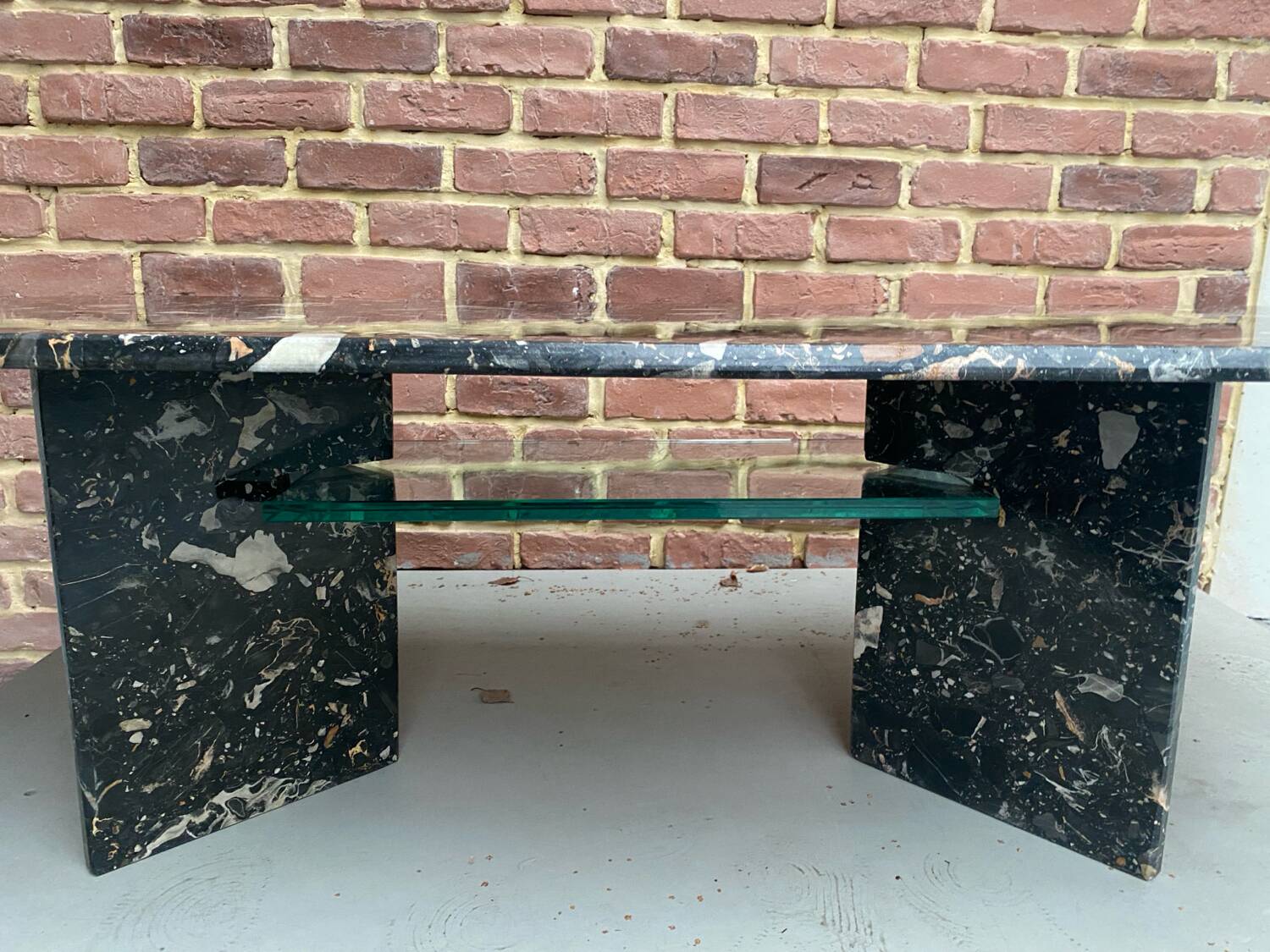 Black marble coffee table