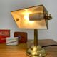 Antique brass notary lamp