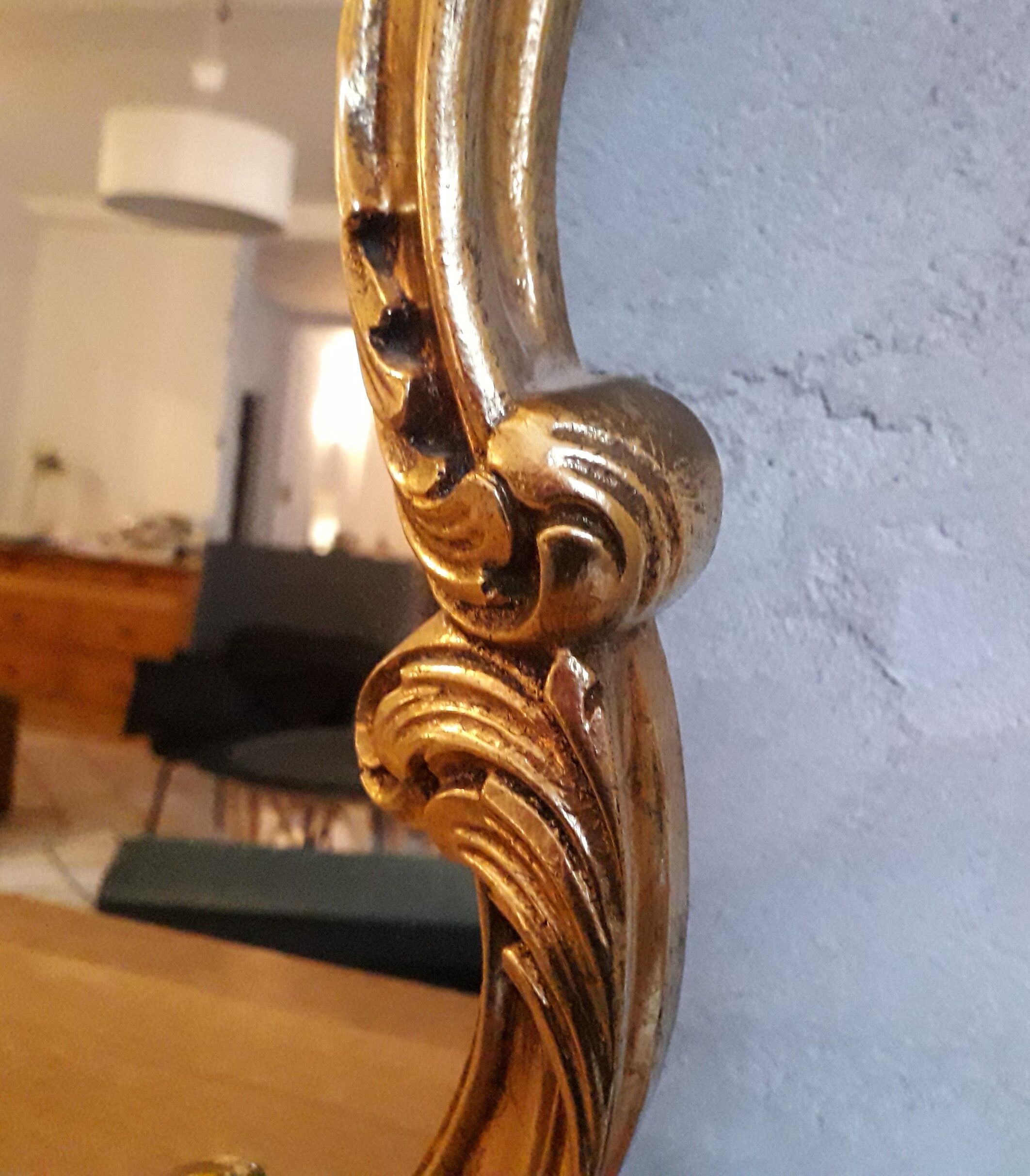 Baroque style gilded mirror