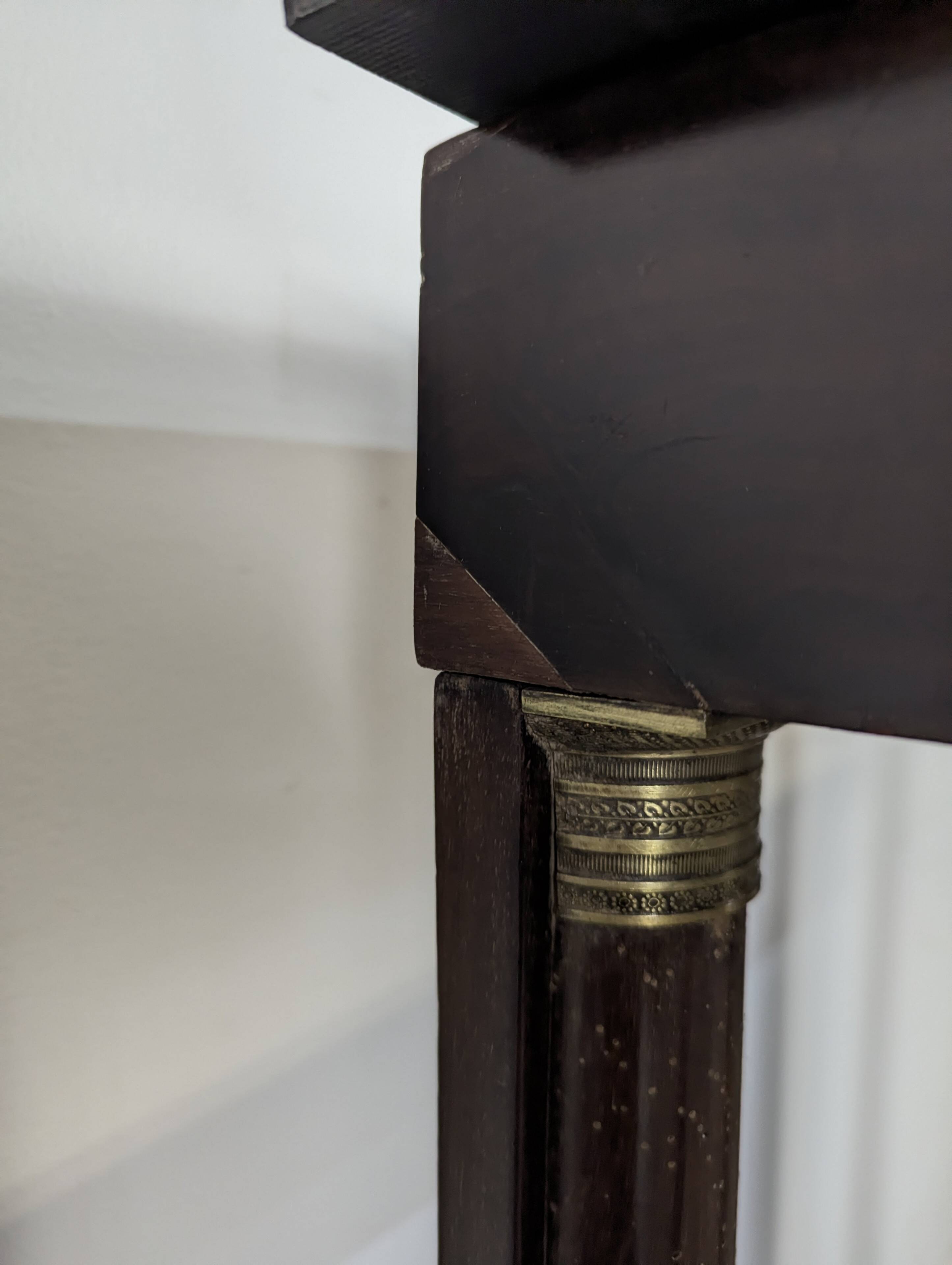 Empire-style console in mahogany