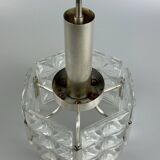 60s 70s ceiling lamp chandelier Hillebrand Leuchten Germany glass metal