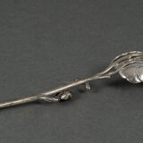 Dessert spoon silver initials SM naturalist branch 64 grams
