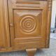 Solid oak sideboard, brutalist and Art Deco work, mid-century.