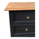 Matte black oak chest of drawers with 3 drawers