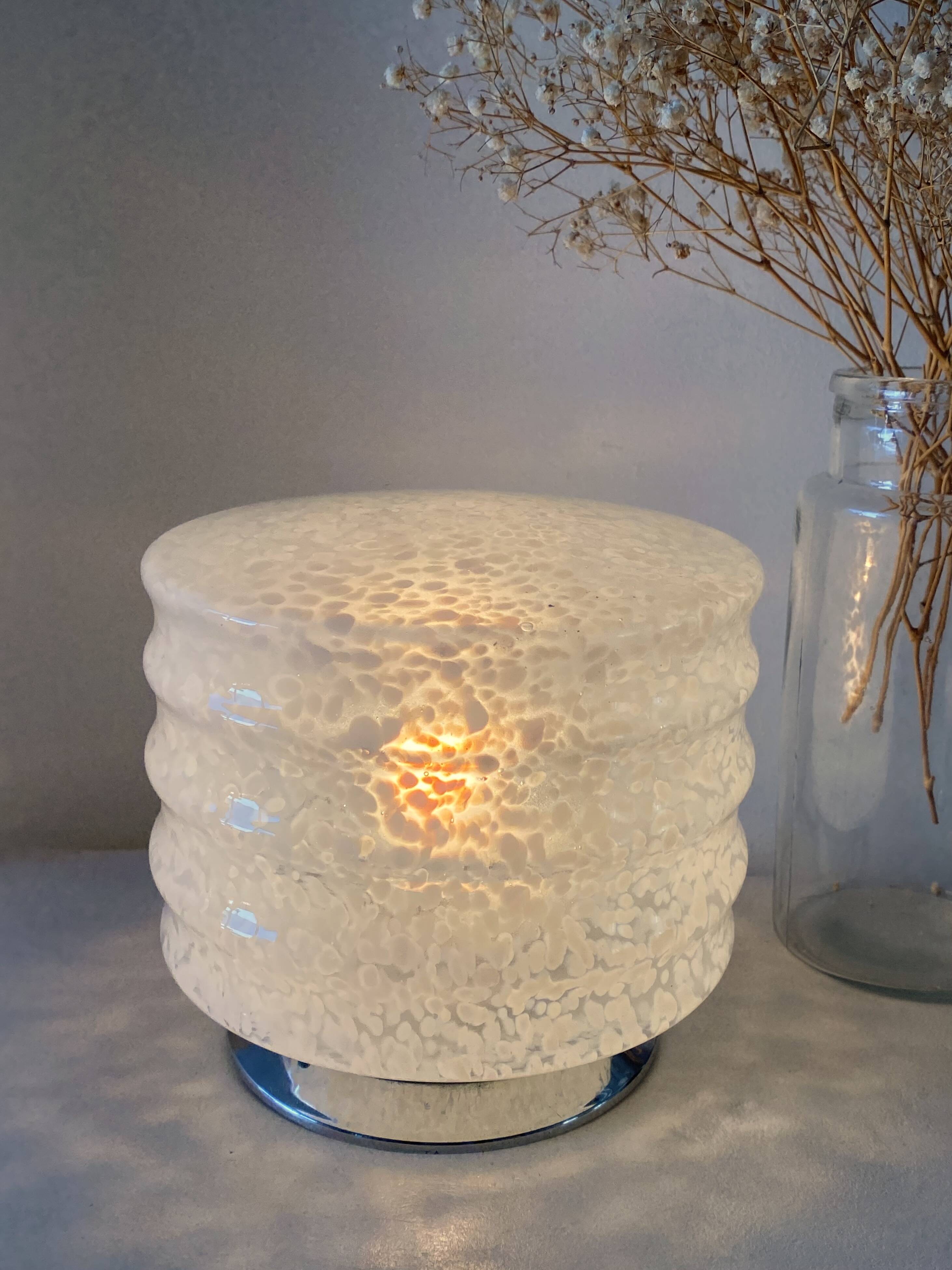 Clichy white glass ceiling light