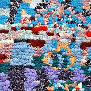 Vintage Moroccan Berber Boucherouite rug 238 x 85 cm