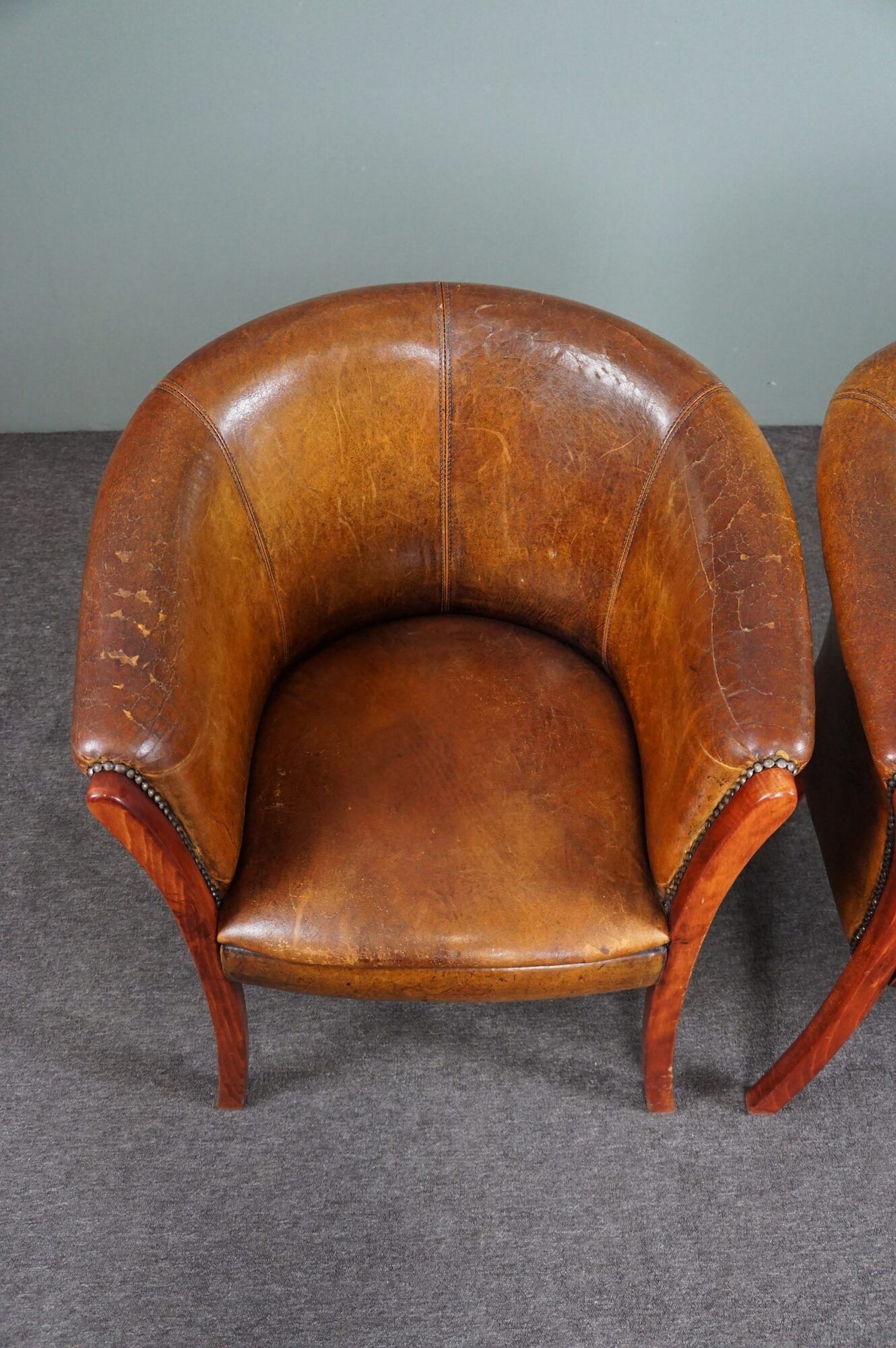 Set of 2 convertible armchairs in sheepskin accent chairs