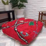 Handmade Berber pouf in wool 60 X 60 X 20 CM