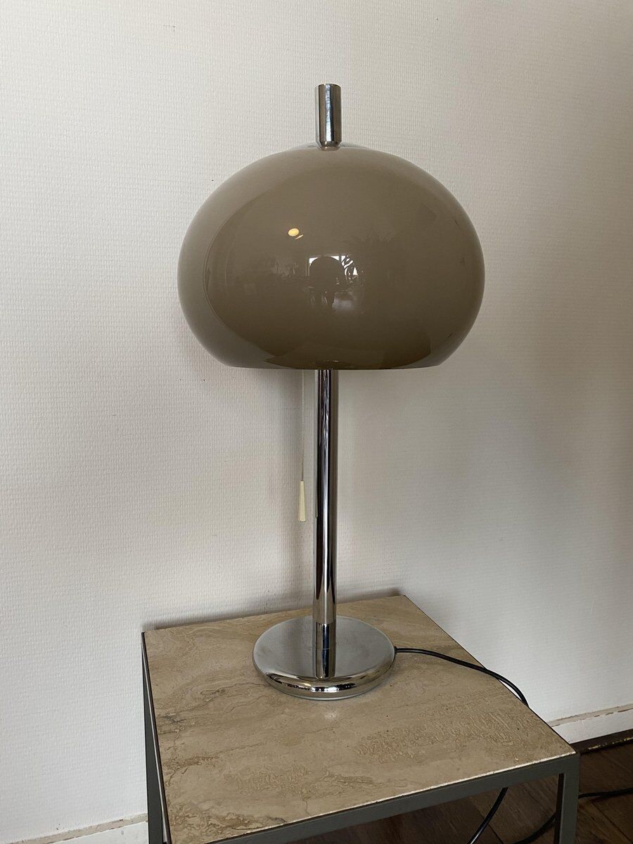 Guzzini Italy 1960s chrome-plated desk lamp