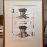 Print Engraving Material Surgery Seton Treatise Anatomy Man BOURGERY