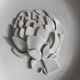 White earthenware centrepiece