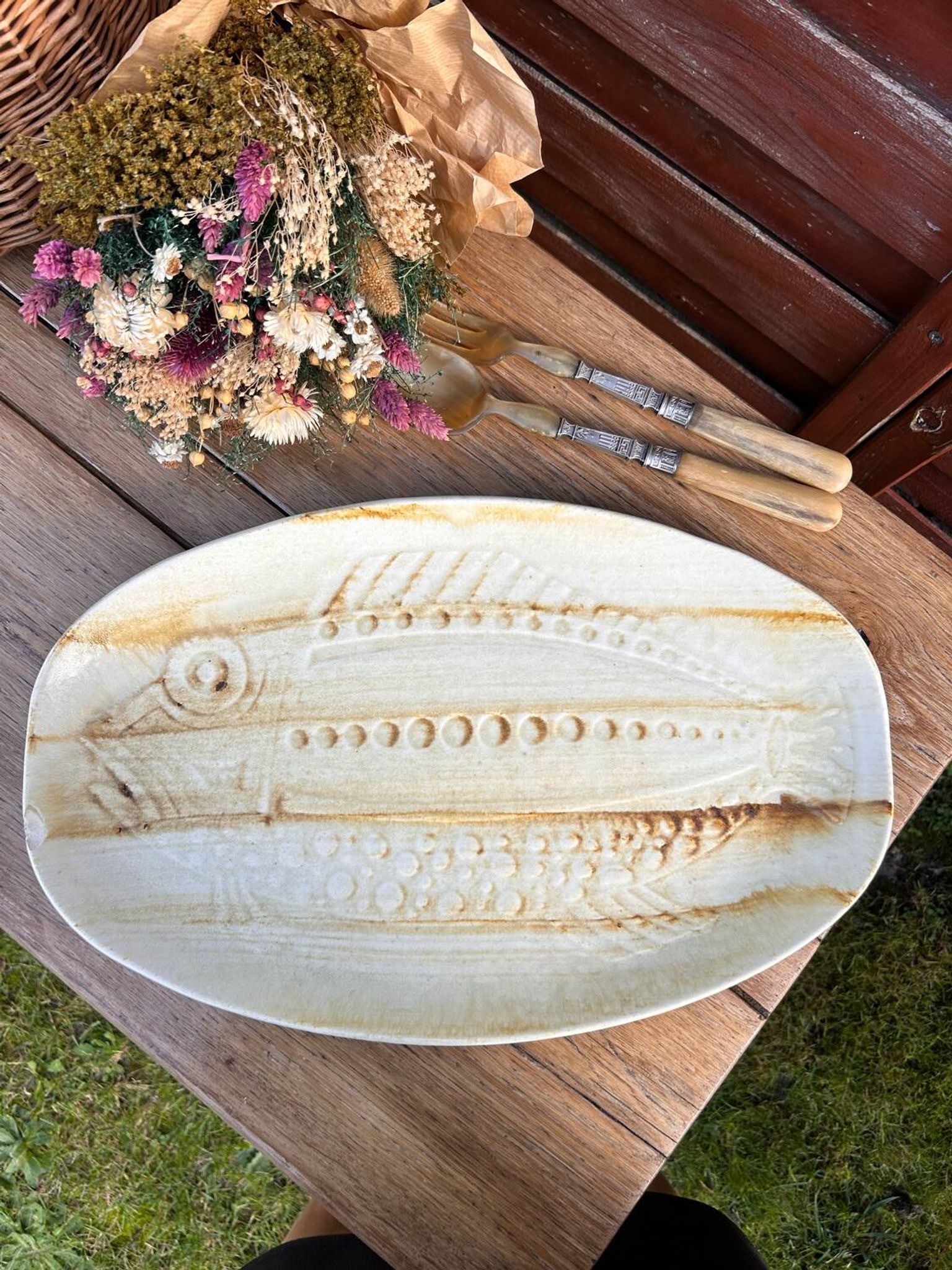 Vintage fish dish Longchamp 1950/70