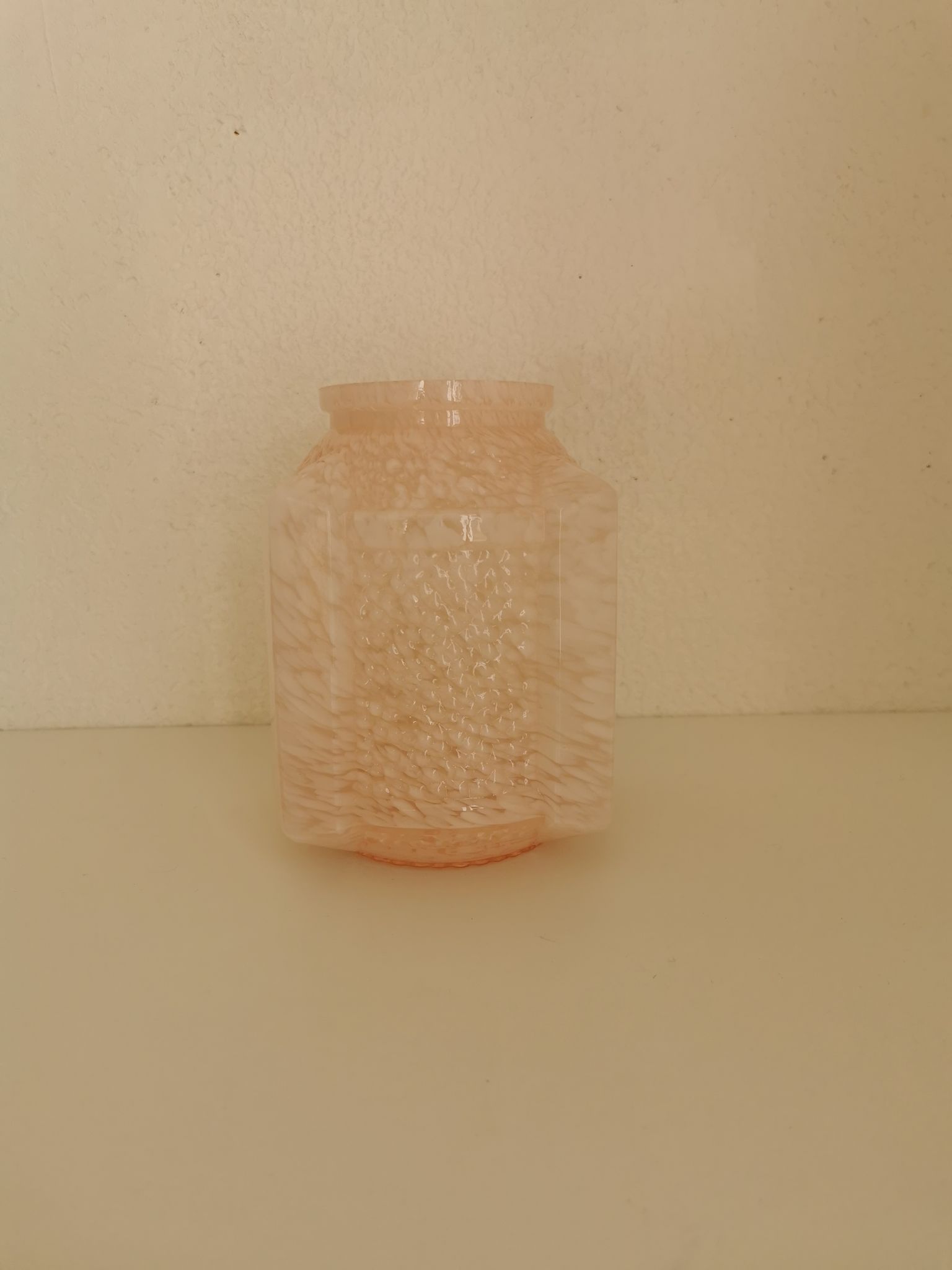 Art Deco vase in speckled glass