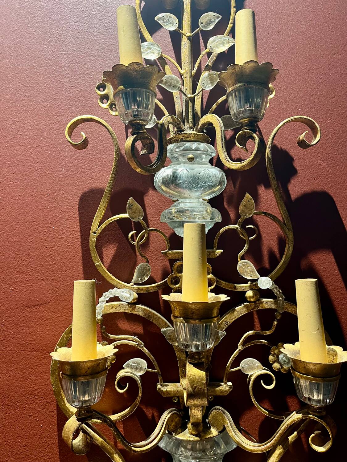 Pair of wall lights attributed to Maison Baguès or Maison Banci – c