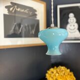 Cintage opaline blue pendant lamp