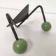 Porte-manteaux V patères boules bois vert