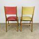 Pair of 50's style reconstruction chairs, wood