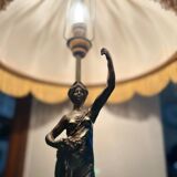 Bronze lamp signed Aug.Moreau