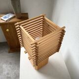 Constructivist wooden table lamp