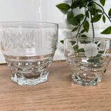 6 silkscreened vintage glasses