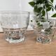 6 silkscreened vintage glasses