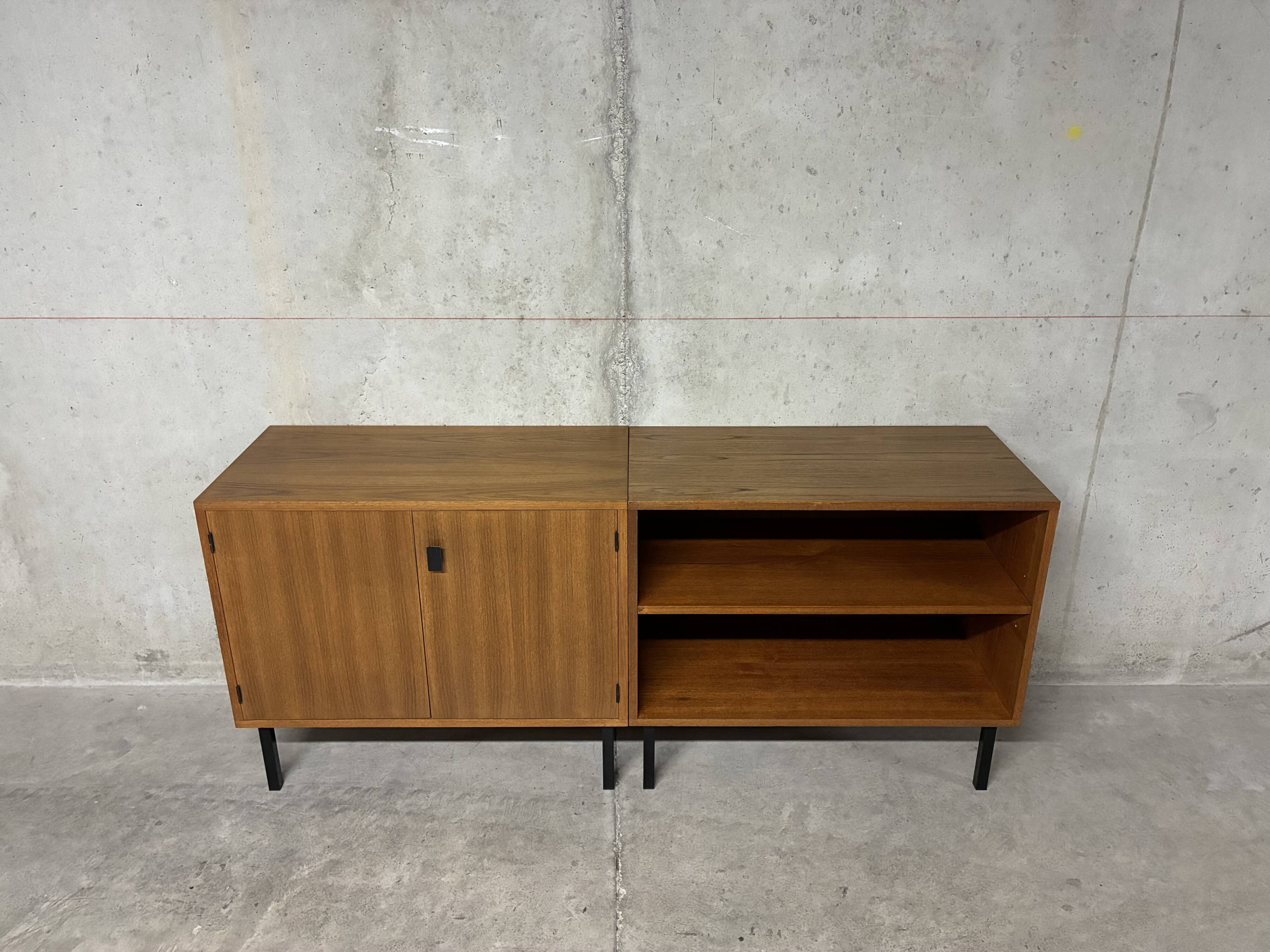 Modernist teak enfilade by Philippon Lecoq, vintage 1960s.