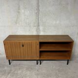 Modernist teak enfilade by Philippon Lecoq, vintage 1960s.