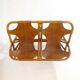 Rohe Noordwolde, bamboo and leather bench, 1970s.
