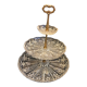 Crystal and bronze cake display