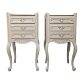 2 tables de chevet vintage en noyer