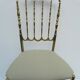Italian Side Chair in Golden Brass by Giuseppe Gaetano Descalzi for Chiavar