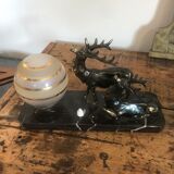 Art deco lamp deer