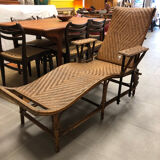 Rattan chaise longue
