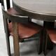 Dining Set by Luigi Vaghi for Former with Six Leather Chairs, Italy 1960's