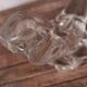 Pair of candle holders two crystal branches