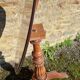 Antique mahogany and mahogany veneer pedestal table
